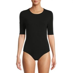 Women's Crewneck Bodysuit with Short Sleeves from Time and Tru